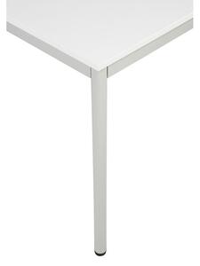 Stół do jadalni, 800 x 800 mm, blat biały, podstawa jasnoszara
