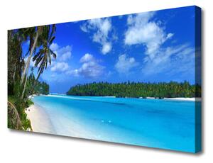 Obraz na Płótnie Plaża Palmy Morze