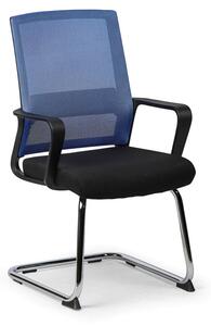 Krzesło konferencyjne LOW, niebieski