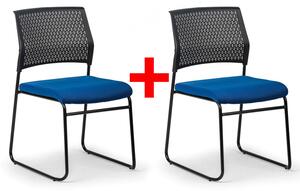 Krzesło konferencyjne MYSTIC 1 + 1 GRATIS, niebieski