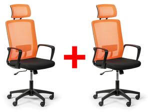 Krzesło biurowe BASE PLUS 1+1 GRATIS, pomarańczowy