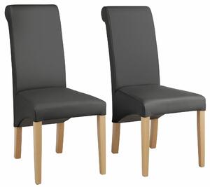 Komplet eleganckich krzeseł tapicerowanych - 6 sztuk