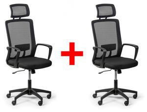 Krzesło biurowe BASE PLUS 1+1 GRATIS, czarny