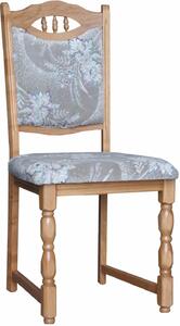 Eleganckie, tapicerowane krzesła z toczonymi nogami - 2 sztuki