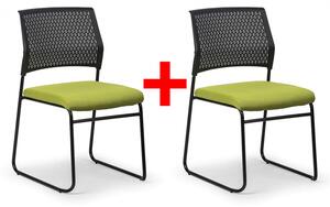 Krzesło konferencyjne MYSTIC 1 + 1 GRATIS, zielony