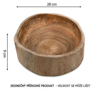 Dekoracyjna okrągła drewniana miska DALB