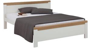 Wygodne, drewniane łóżko w stylu rustykalnym, 180x200 cm