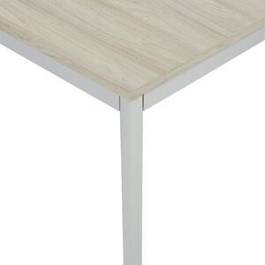 Stół do jadalni i stołówki, 1800 x 800 mm, dąb naturalny, jasnoszara konstrukcja
