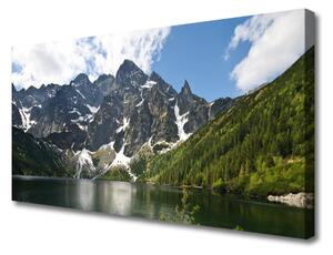 Obraz na Płótnie Góra Jezioro Las Krajobraz