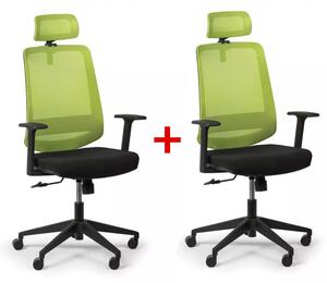 Krzesło biurowe RICH 1 + 1 GRATIS, zielony