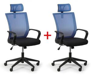 Fotel biurowy Basic 1+1 GRATIS, niebieski