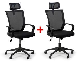 Fotel biurowy Basic 1+1 GRATIS, czarny