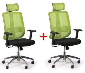 Krzesło biurowe Cross 1 + 1 GRATIS, zielony