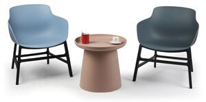 Plastikowy stolik kawowy FUNGO, średnica 500 mm, zielony