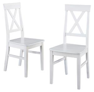 Komplet 2 klasycznych krzeseł z drewna sosnowego