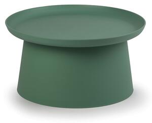 Plastikowy stolik do kawy FUNGO średnica 700 mm, zielony