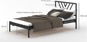 Łóżko metalowe 120 x 200 wzór 5, polski producent Lak System