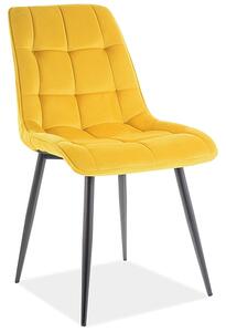 Krzesło CHIC MATT VELVET żółte SIGNAL