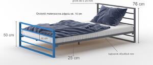 Łóżko młodzieżowe 140x200 wzór 7, polskie łóżka metalowe Lak System