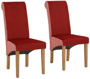 Nowoczesne krzesła, dębowe nogi - zestaw 2 sztuki