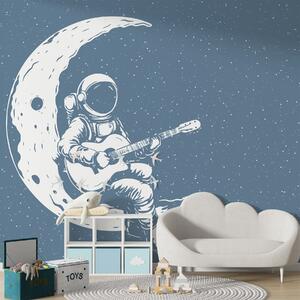 Fototapety Kosmonauta, księżyc, gitara, Fototapety Kosmos, w04514v2 : Uwalls.pl