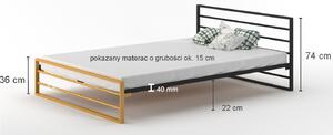 Łóżko młodzieżowe 160x200 wzór 7J, polskie łóżka Lak System