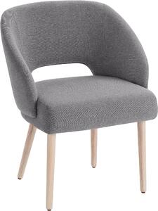 Krzesło o skandynawskim designie - 1 sztuka, szare