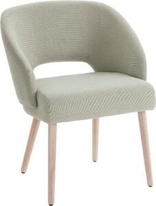 Krzesło o skandynawskim designie, miętowe