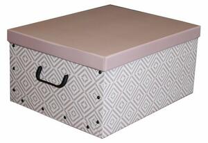 Compactor Pudełko do przechowywania składane Nordic, 50 x 40 x 25 cm, różowy