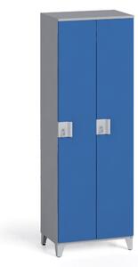 Szafa dwuczęściowa 1750 x 600 x 400 mm, szary/niebieski