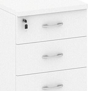Kontenerek biurowy na kółkach MIRELLI A+, 4 szuflady, biały