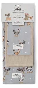 Bawełniane ścierki zestaw 3 szt. 45x65 cm Hen House – Cooksmart ®