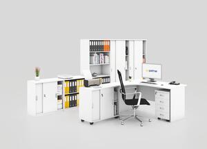 Regał biurowy MIRELLI A+, 800 x 400 x 800 mm, biały