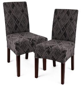 Multielastyczny pokrowiec na krzesło Comfort Plus szary, 40 - 50 cm, zestaw 2 szt