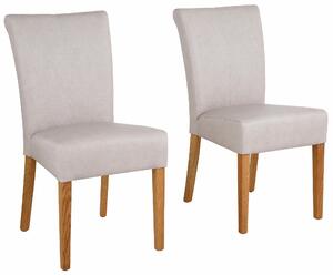 Krzesła dębowe tapicerowane sztuczną skórą - 5 sztuk