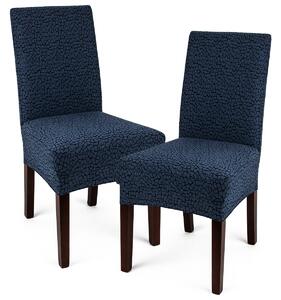 Multielastyczny pokrowiec na krzesło Comfort Plus niebieski, 40 - 50 cm, zestaw 2 szt