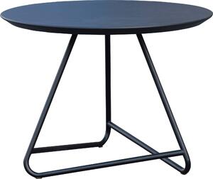 Czarny stolik z jesionowym blatem w stylu skandynawskim