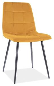 Krzesło MILA MATT VELVET żółte SIGNAL