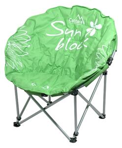 ASTOREO Składane krzesło kempingowe FLOWERS - zielone - Rozmiar 85 x 44 x 81 cm, 3,85 kg