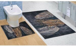 Bellatex Komplet dywaników łazienkowych Piórko 3D, 60 x 100 cm, 60 x 50 cm