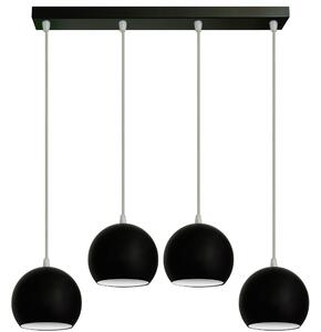 Czarna lampa metalowa MARION W-LC 1802/4 BK+WT