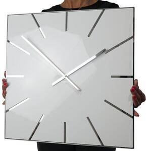 Duży zegar ścienny biały EXACT 50cm