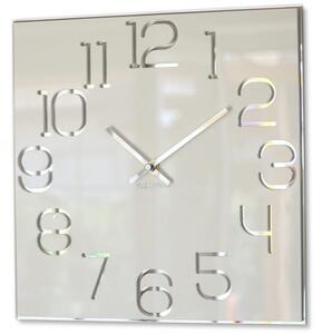 Kwadratowy zegar ścienny biały DIGIT 30cm
