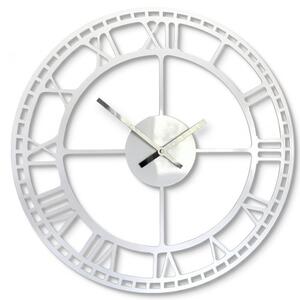 Metalowy zegar ścienny biały vintage 50cm