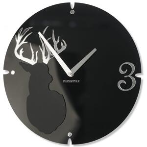 Zegar na ścianę Deer czarny mat