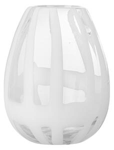 Biały szklany ręcznie wykonany wazon (wysokość 18 cm) Cosmin – Bloomingville