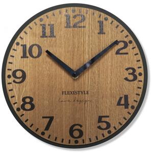 Drewniany zegar ścienny dąb ELEGANTE 30cm