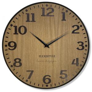 Drewniany zegar ścienny dąb ELEGANTE 50cm
