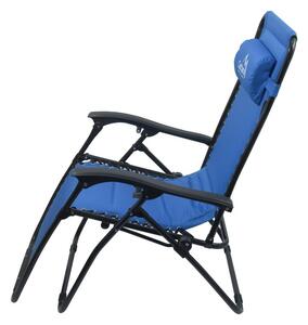Fotel kempingowy rozkładany LIVORNO - niebieski