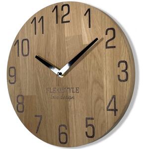 Drewniany zegar na ścianę NATUR 30cm